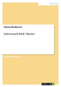 Produktbild: Lehrversuch BwR "Skonto"