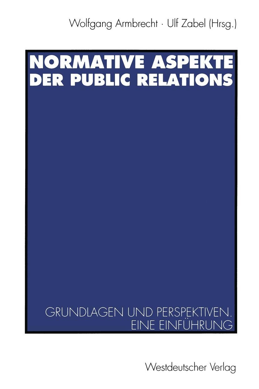 Produktbild: Normative Aspekte der Public Relations
