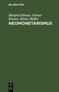 Produktbild: Neomonetarismus