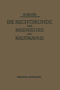Produktbild: Die Rechtskunde des Ingenieurs und Kaufmanns