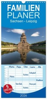 Produktbild: Familienplaner 2026 - Sachsen - Leipzig mit 5 Spalten (Wandkalender, 21 x 45 cm) CALVENDO
