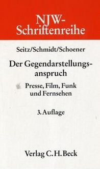 Produktbild: Der Gegendarstellungsanspruch in Presse, Film, Funk und Fernsehen