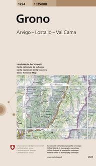 Produktbild: Swisstopo 1 : 25 000 Grono