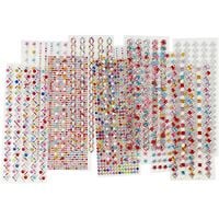 Produktbild: Creativ Company Strassstein-Sticker, D 2-10 mm, 27x9 cm, 12 Blatt sortiert