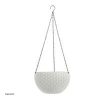 Produktbild: HTI-Living Blumenampel Nessa Rattanoptik Wei&szlig; Blumenampel Nessa Rattanoptik Wei&szlig;