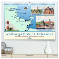 Produktbild: Schleswig-Holsteins Ostseek&uuml;ste (hochwertiger Premium Wandkalender 2026 DIN A2 quer), Kunstdruck in Hochglanz
