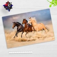 Produktbild: Cover-your-desk Schreibtischunterlage f&uuml;r Kinder und Erwachsene Drei Pferde, aus hochwertigem Vinyl , 60 x 40 cm