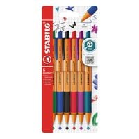 Produktbild: STABILO Druck-Kugelschreiber -   pointball - 6er Pack - mit 6 verschiedenen Farben