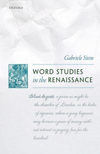 Produktbild: Word Studies in the Renaissance