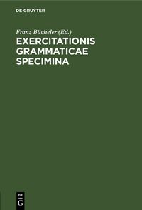Produktbild: Exercitationis Grammaticae Specimina