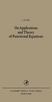 Produktbild: On Applications and Theory of Functional Equations
