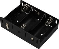 Produktbild: TRU COMPONENTS TC-13220480 Batteriehalter 3x Mono (D) L&ouml;tanschluss (L x B x H) 105 x 72 x 31 mm