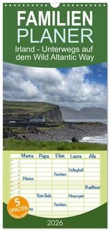 Produktbild: Familienplaner 2026 - Irland - Unterwegs auf dem Wild Altantic Way mit 5 Spalten (Wandkalender, 21 x 45 cm) CALVENDO