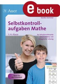 Produktbild: Selbstkontrollaufgaben Mathe f&uuml;r die 3.-4. Klasse