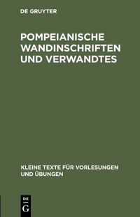 Produktbild: Pompeianische Wandinschriften und Verwandtes