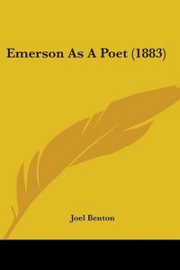 Produktbild: Emerson As A Poet (1883)