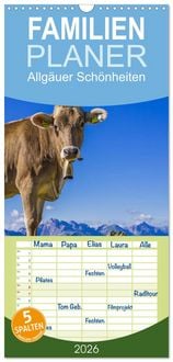 Produktbild: Familienplaner 2026 - Allg&auml;uer Sch&ouml;nheiten Allg&auml;u - Land der K&uuml;he mit 5 Spalten (Wandkalender, 21 x 45 cm) CALVENDO