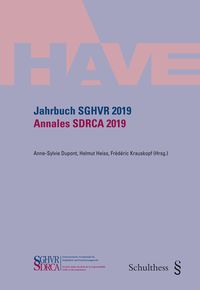 Produktbild: Jahrbuch SGHVR 2019 / Annales SDRCA 2019