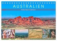 Produktbild: Australien - Rotes Herz im Zentrum (Tischkalender 2025 DIN A5 quer), CALVENDO Monatskalender