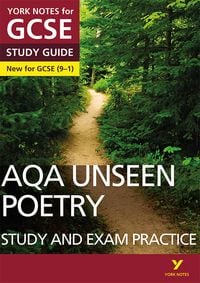 Produktbild: AQA English Literature Unseen Poetry Study and Exam Practice York Notes GCSE - for 2026, 2027 exams