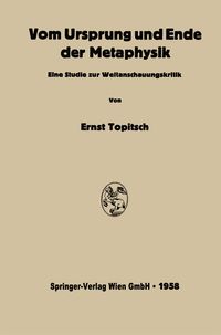 Produktbild: Vom Ursprung und Ende der Metaphysik
