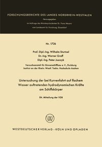 Produktbild: Untersuchung der bei Kurvenfahrt auf flachem Wasser auftretenden hydrodynamischen Kr&auml;fte am Schiffsk&ouml;rper
