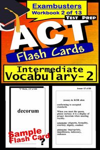 Produktbild: ACT Test Prep Intermediate Vocabulary Review--Exambusters Flash Cards--Workbook 2 of 13