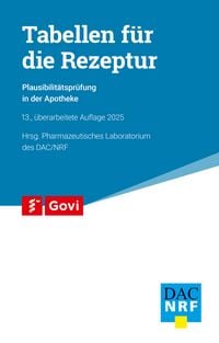 Produktbild: Tabellen f&uuml;r die Rezeptur