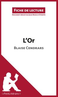 Produktbild: L'Or de Blaise Cendrars (Fiche de lecture)