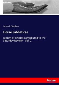 Produktbild: Horae Sabbaticae