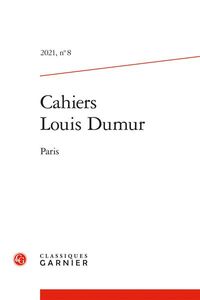 Produktbild: Cahiers Louis Dumur no 8 Paris