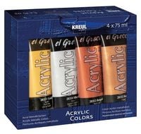 Produktbild: KREUL el Greco Acrylic 75 ml 4er Set Metallic Colors