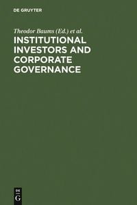 Produktbild: Institutional Investors and Corporate Governance