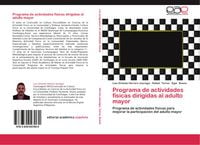 Produktbild: Programa de actividades f&iacute;sicas dirigidas al adulto mayor