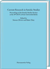 Produktbild: Current Research in Semitic Studies