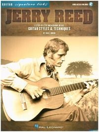 Produktbild: Jerry Reed - Signature Licks Sheet Music Book with Online Audio Intermediate to Advanced Country Guitar Instruction Technique Focused Tab Lessons for Fingerstyle Groove Phrasing and Performance