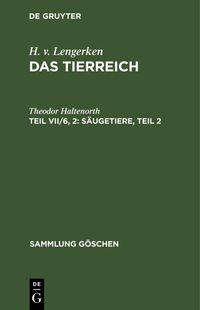 Bild vom Artikel Säugetiere, Teil 2 vom Autor Theodor Haltenorth