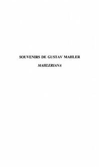 Produktbild: Souvenirs De Gustav Mahler