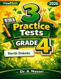 Produktbild: 3 North Dakota NDSA Grade 4 Math Practice Tests