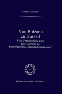Produktbild: Von Bolzano zu Husserl
