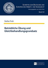 Produktbild: Betriebliche &Uuml;bung und Gleichbehandlungsgrundsatz
