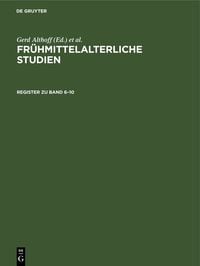Produktbild: Register zu Band 6&ndash;10