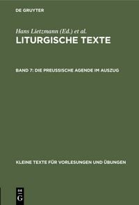 Produktbild: Die Preussische Agende im Auszug
