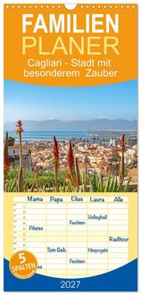 Produktbild: Familienplaner 2027 - Cagliari - Stadt mit besonderem Zauber mit 5 Spalten (Wandkalender, 21 x 45 cm) CALVENDO
