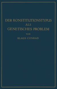 Produktbild: Der Konstitutionstypus als genetisches Problem