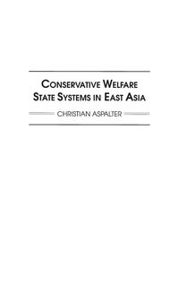 Produktbild: Conservative Welfare State Systems in East Asia