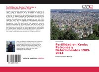 Produktbild: Fertilidad en Kenia: Patrones y Determinantes 1989-2014