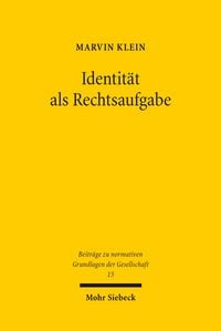Produktbild: Identit&auml;t als Rechtsaufgabe