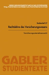Produktbild: Versicherungsunternehmensrecht