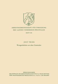 Produktbild: Wortgeschichten aus alten Gemeinden